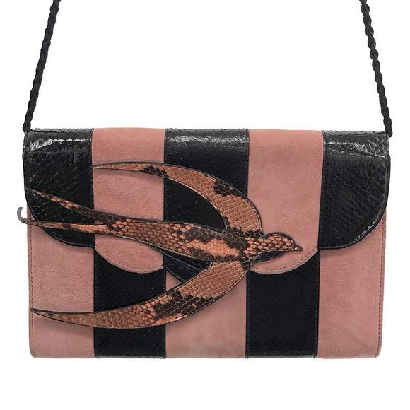 Miu Miu 2way Python Shoulder Bag Pink - Picture 3 of 9